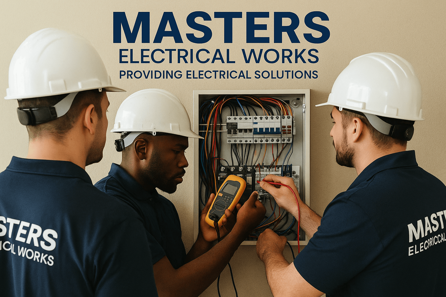 Masters Electrical Works team on-site